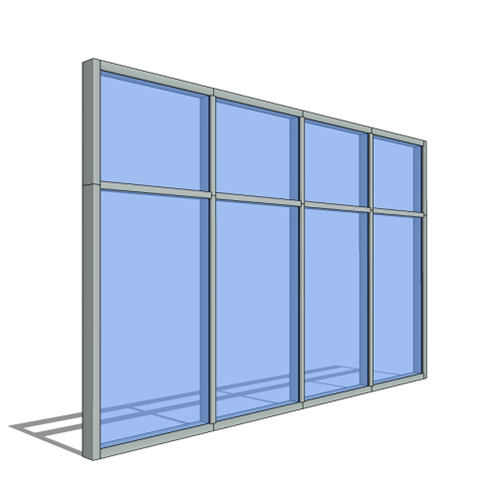 CAD Drawings BIM Models Tubelite Inc. 300ES Series Curtainwall Windows